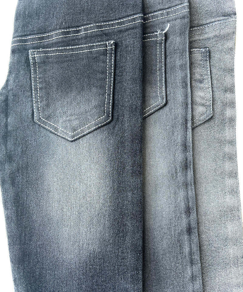 Negro/Negro 3/1 Sarga Tejido denim elástico pesado#30046