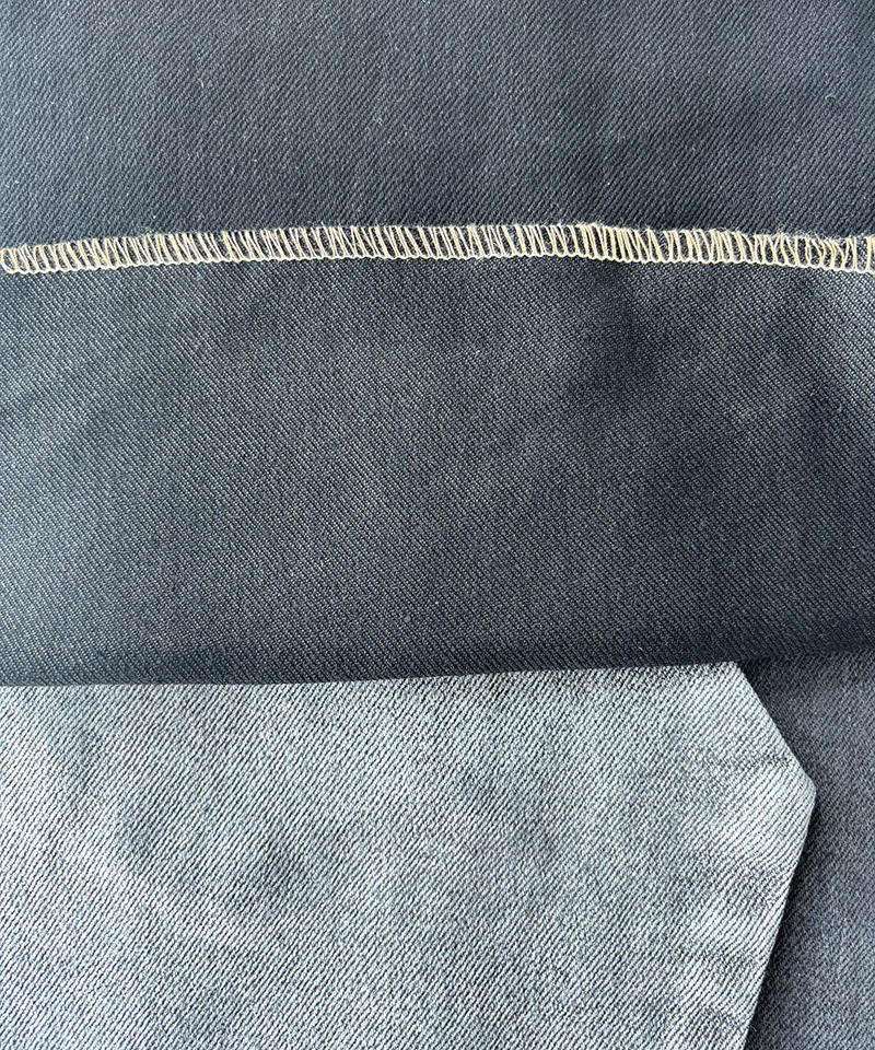 Negro/Negro 3/1 Sarga Tejido denim elástico pesado#30046