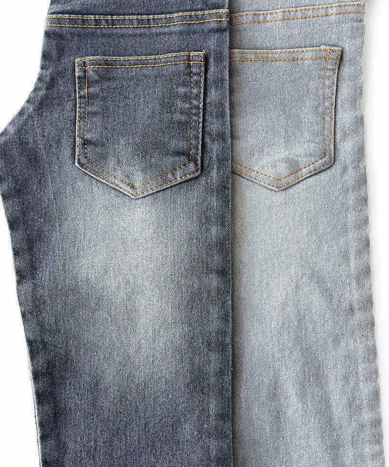 Negro/Negro 3/1 Sarga Tejido denim elástico pesado#30050