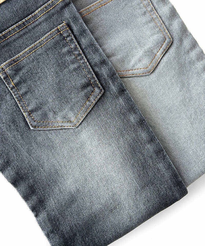 Negro/Negro 3/1 Sarga Tejido denim elástico pesado#30050