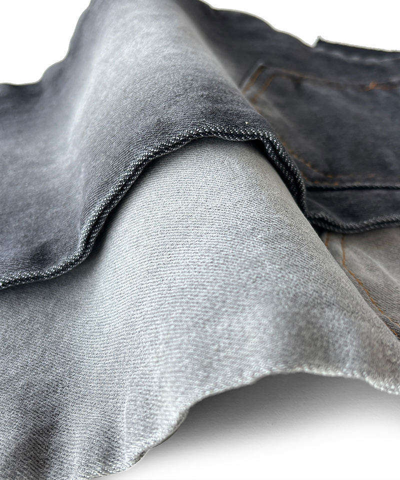 Negro/Negro 3/1 Sarga Tejido denim elástico pesado#30050