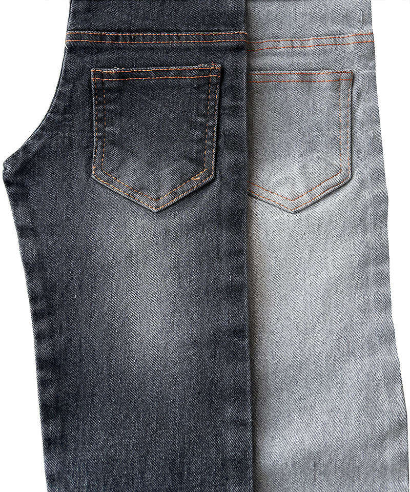 Negro/Negro 3/1 Sarga Tejido denim elástico pesado#30069