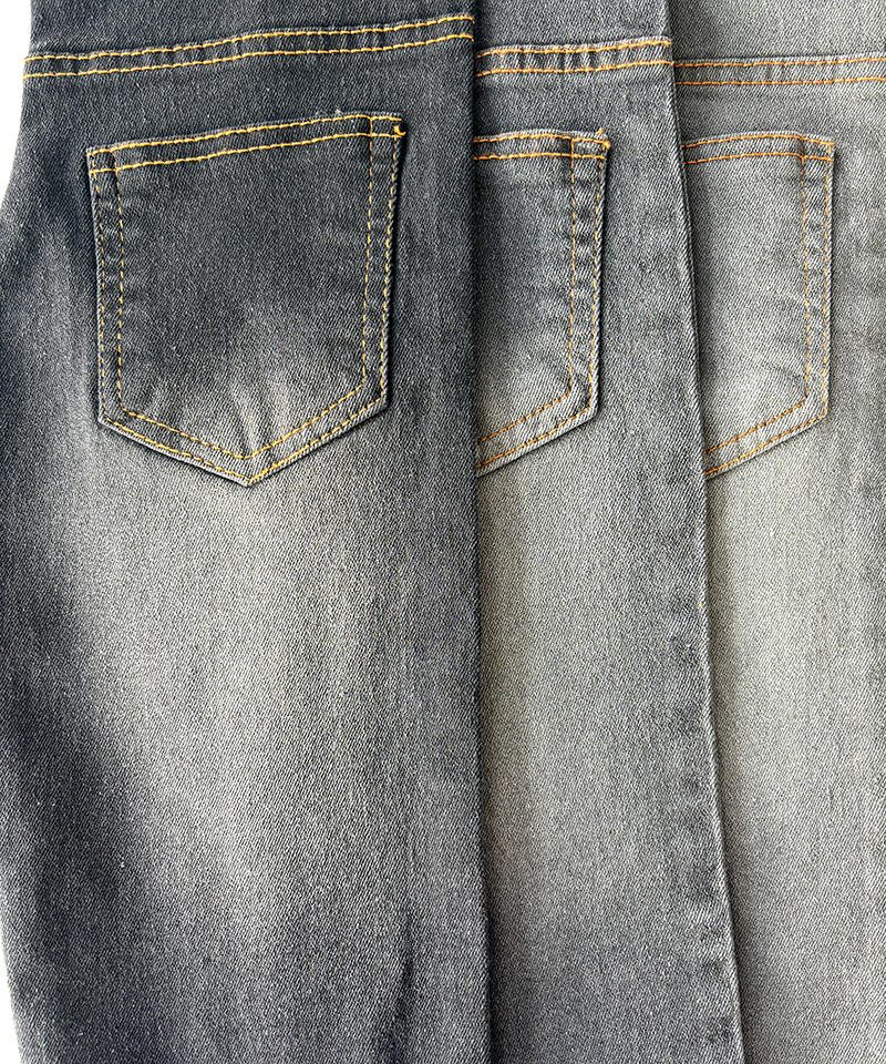 Negro/Negro 3/1 Sarga Tejido denim elástico pesado#40028