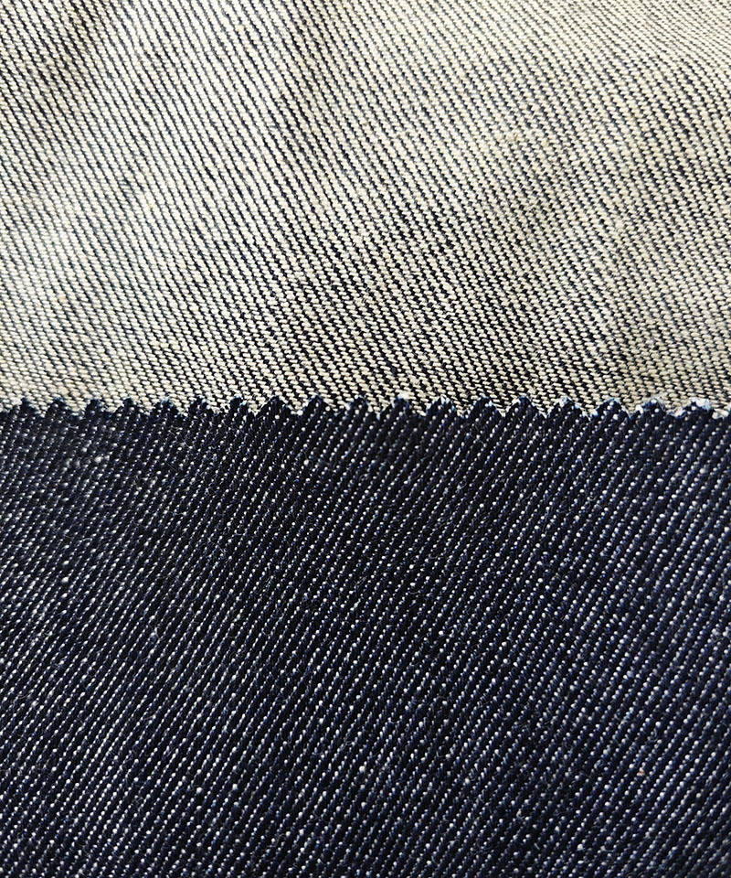 Slub Indigo 3/1 Twill Tejido denim elástico pesado#20034