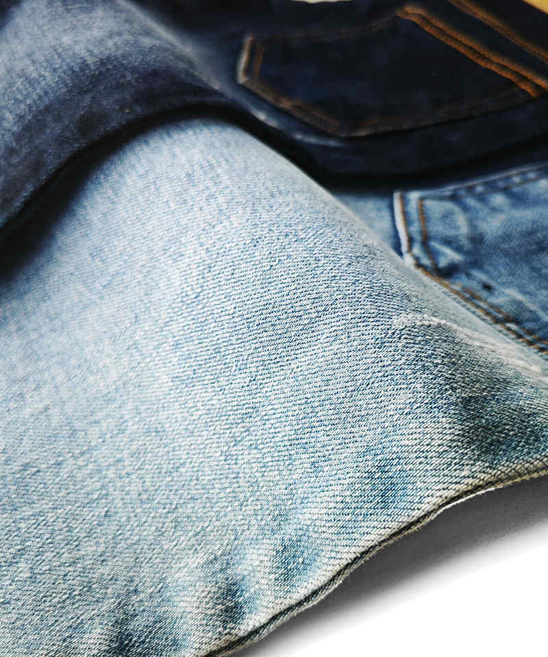 Slub Indigo 3/1 Twill Tejido denim elástico pesado#20062