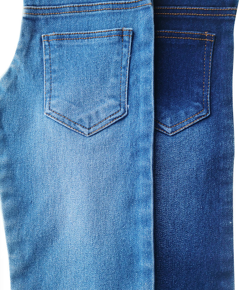 Indigo 4/1 Satén Tejido denim elástico de peso medio#50024