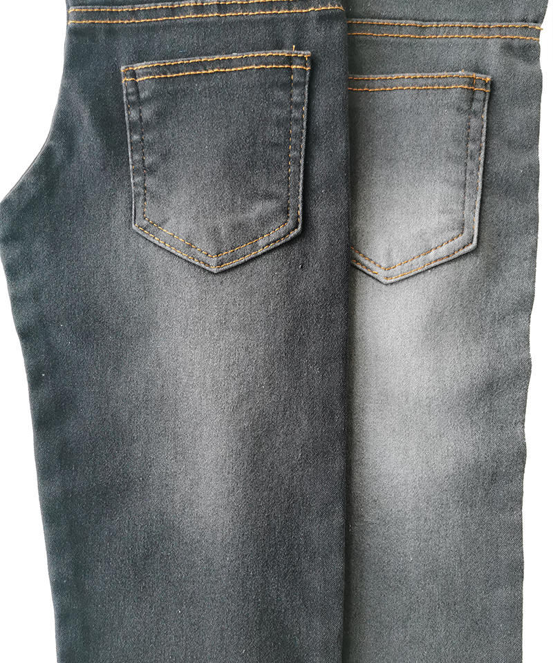 Negro 4/1 Satén Peso medio Tejido denim elástico alto#50036