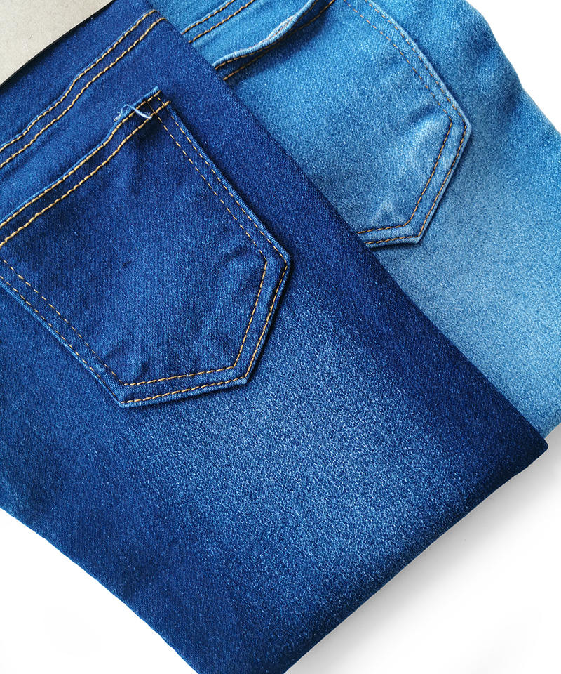 Indigo 4/1 Satén Peso medio Tejido denim elástico alto#50037