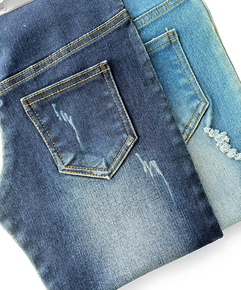 Indigo Jacquard Tejido denim elástico pesado#90002