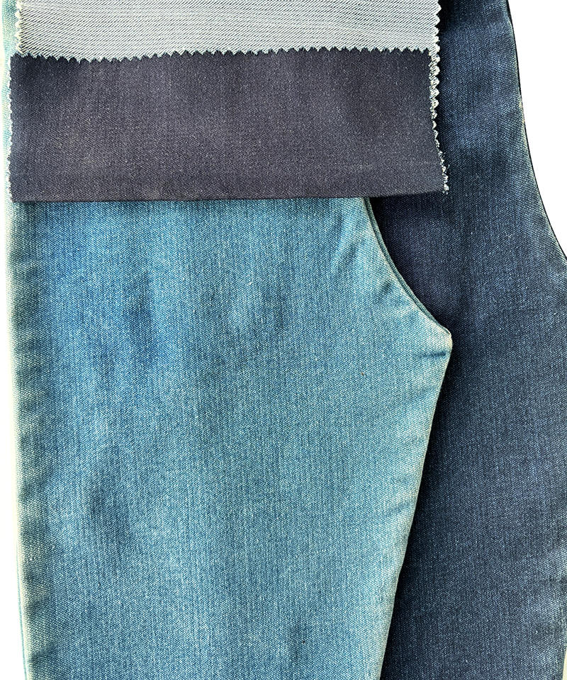 Indigo Jacquard Tejido denim elástico pesado#90002