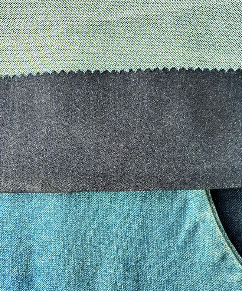 Indigo Jacquard Tejido denim elástico pesado#90002