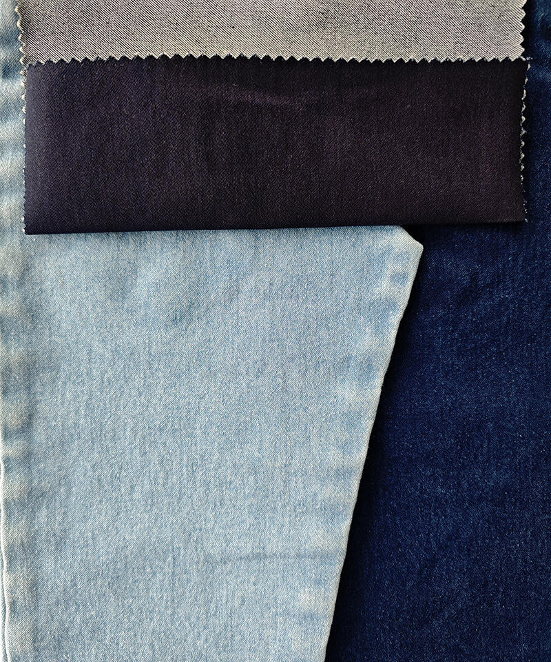 Indigo 4/1 Satén Tejido denim elástico pesado#50043