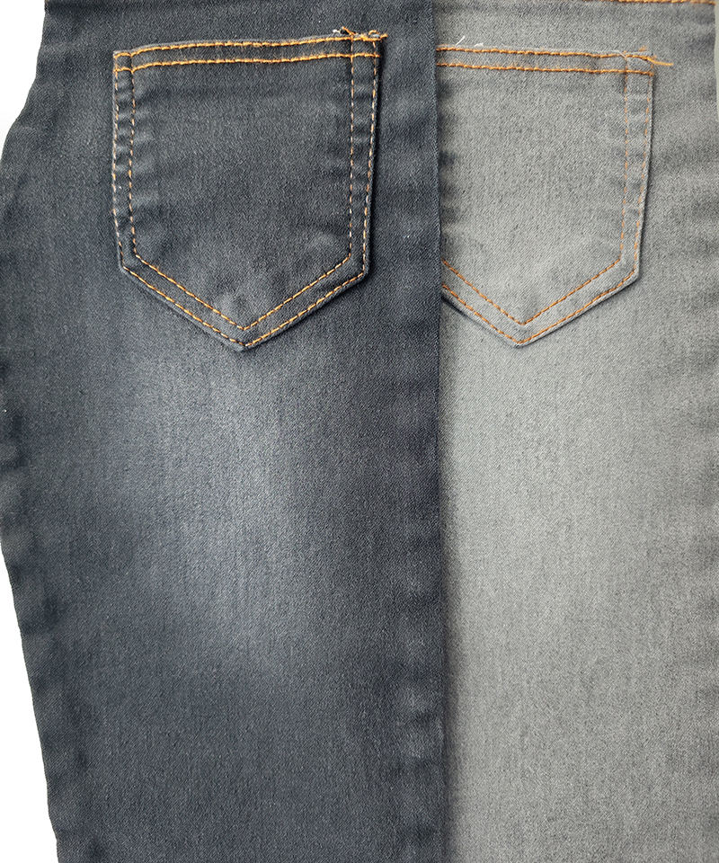 Negro/Negro 4/1 Satén Tejido denim elástico pesado#50044