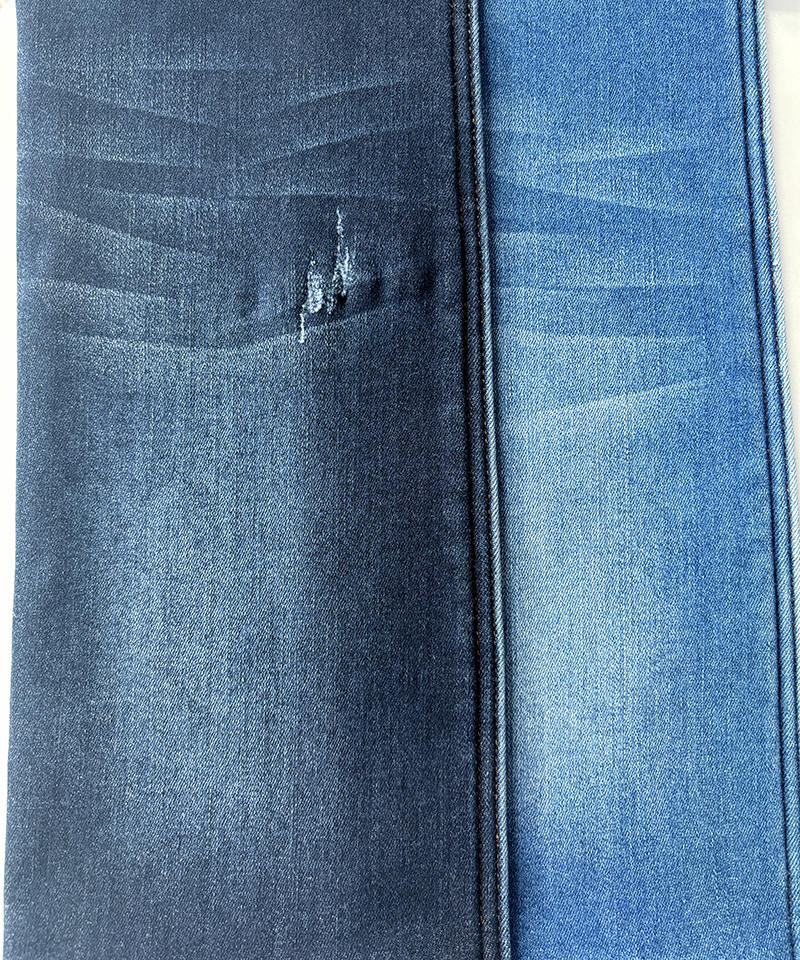 Slub Indigo 3/1 Twill Tejido de mezclilla súper elástico pesado # 80002