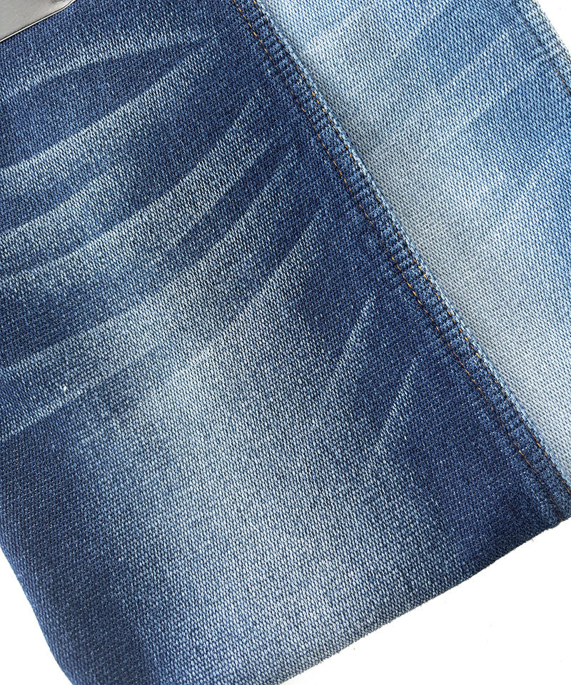 Indigo Jacquard Tejido denim de gran elasticidad y peso pesado#90005