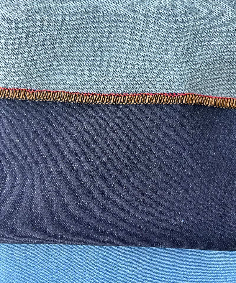 Indigo Tejido falso Peso medio Tejido denim elástico alto#60046