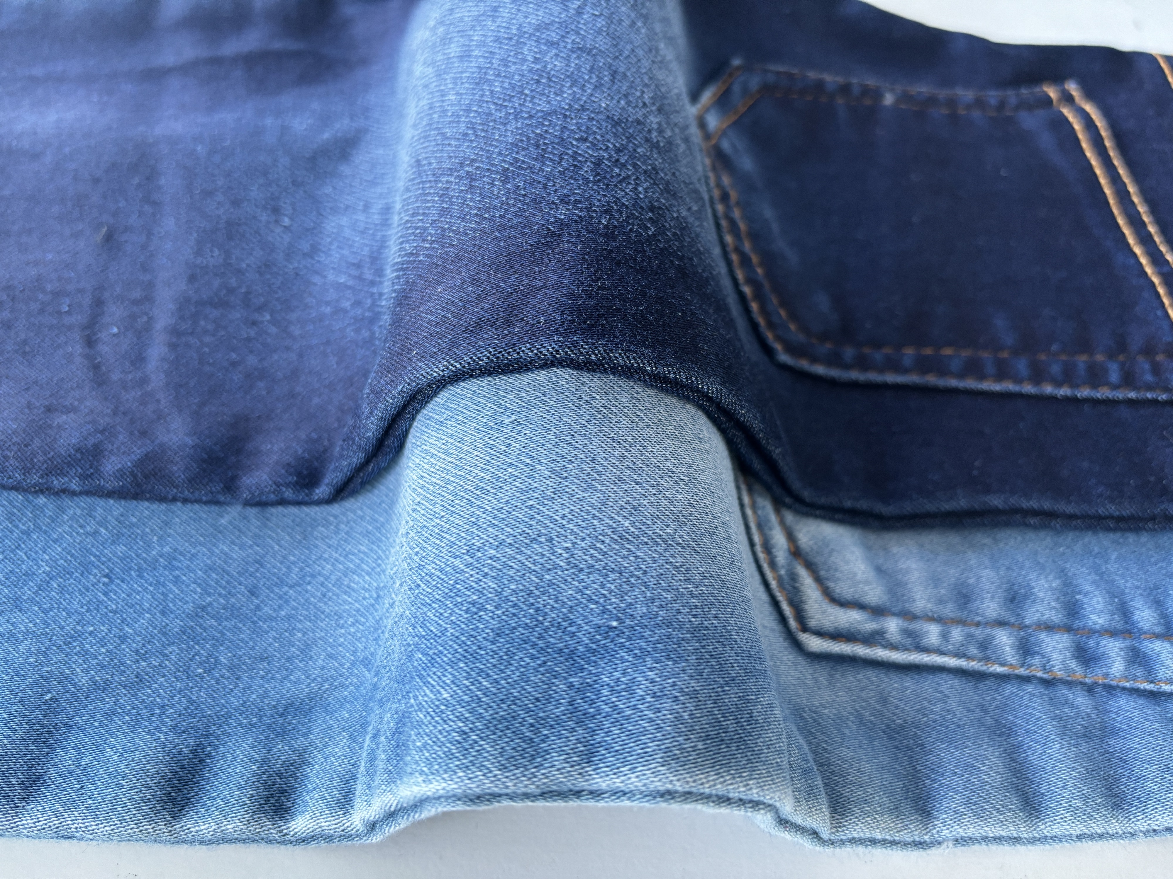 Indigo Tejido falso Peso medio Tejido denim súper elástico#60051