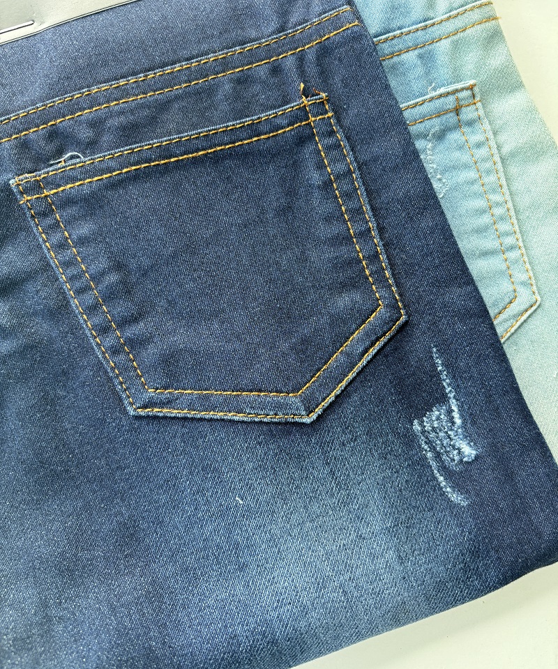 Indigo Tejido falso Peso medio Tejido denim elástico#60020