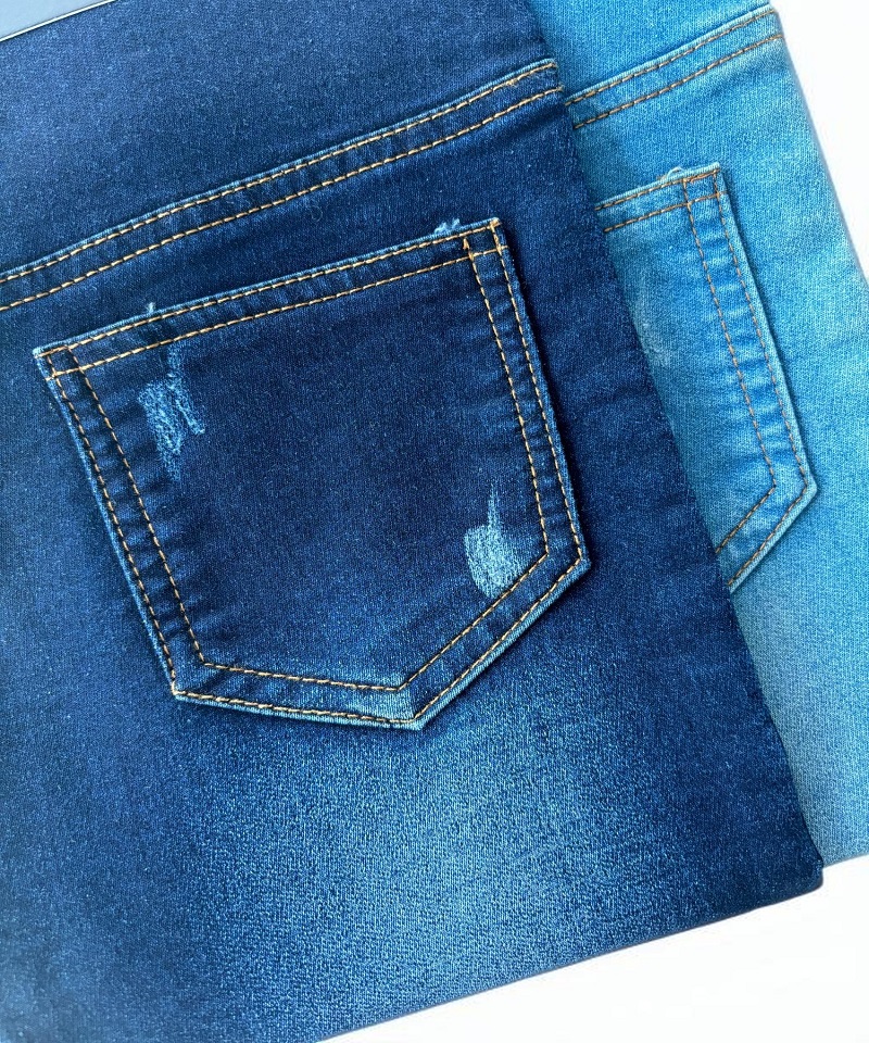 Indigo Tejido falso Peso medio Tejido denim elástico#60008