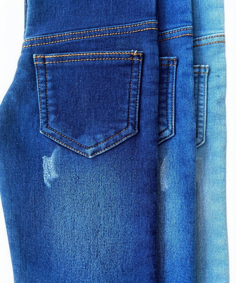 Indigo Tejido falso Peso pesado Tejido denim elástico#60009