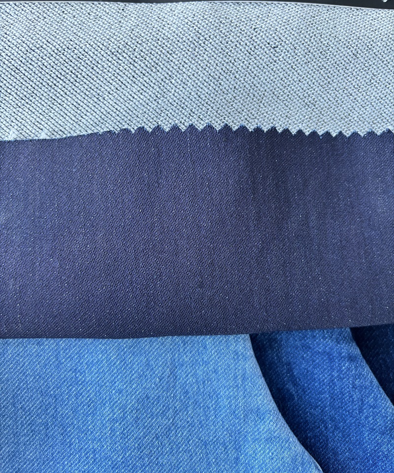 Indigo Tejido falso Peso pesado Tejido denim elástico#60009