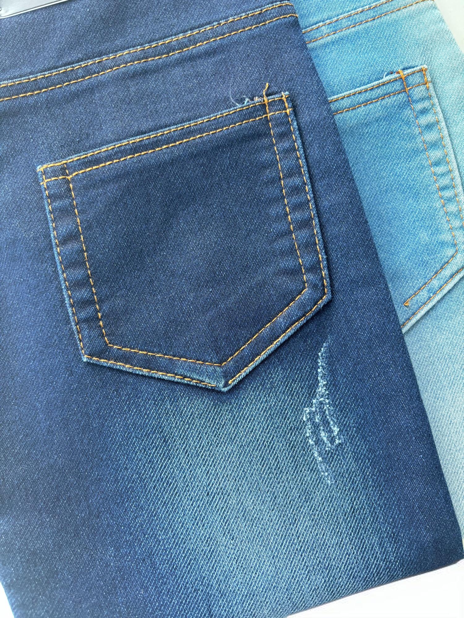 Indigo Tejido falso Peso medio Tejido denim elástico#60014