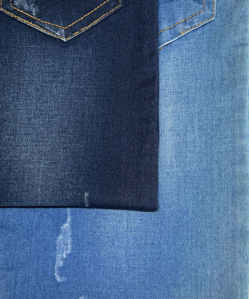 -5207-1#Indigo-2/1 Twill-6.3oz-Tela vaquera de alta elasticidad#40010